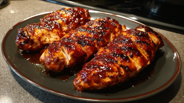 Air fryer BBQ chicken breast featured