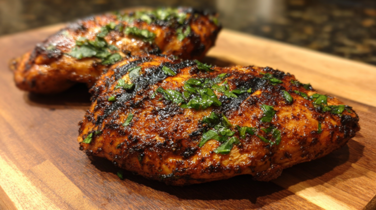 Air fryer bone in chicken breast featured