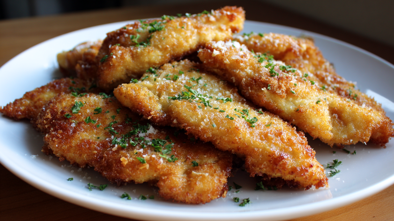 Crispy pan fried chicken breastfeatured
