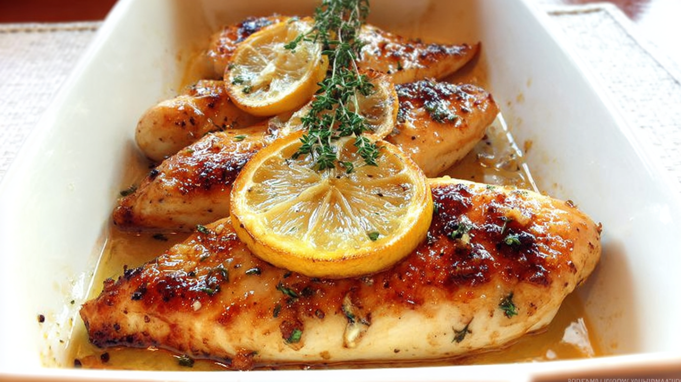 Oven Baked Lemon Chicken Breast Featured