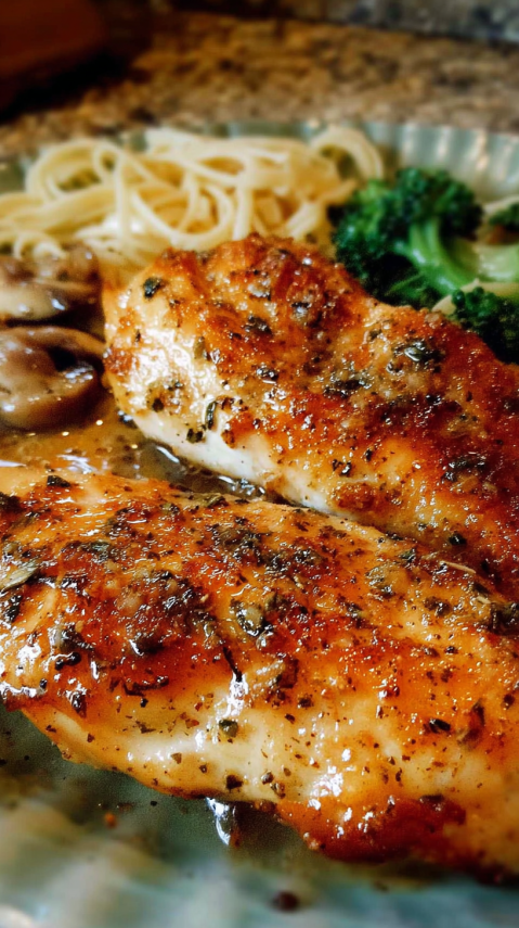 Pan Fried Boneless Chicken Breast Serving