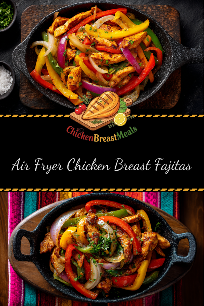 chicken fajitas air fryer colorful