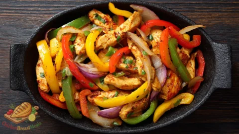 chicken fajitas air fryer colorful