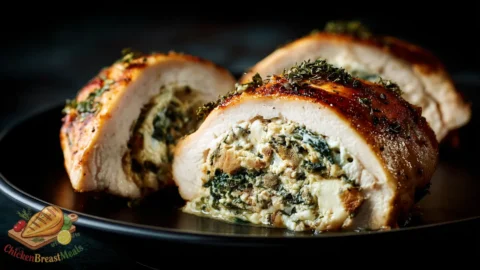 spinach cream cheese stuffed chicken