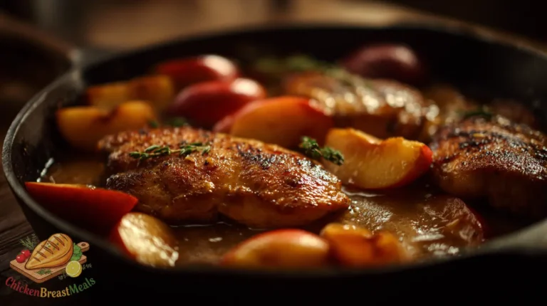 apple cider chicken skillet
