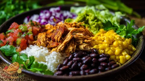 chicken burrito bowl prep