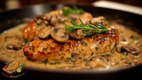 creamy mushroom chicken skillet