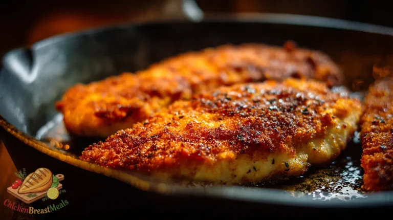 crispy pan fried chicken breast