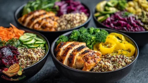 quinoa chicken bowls