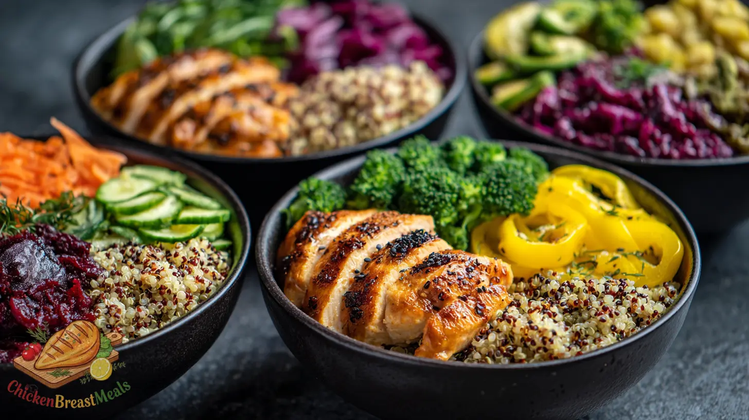 quinoa chicken bowls
