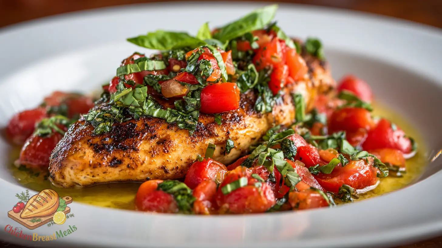 tomato basil chicken skillet